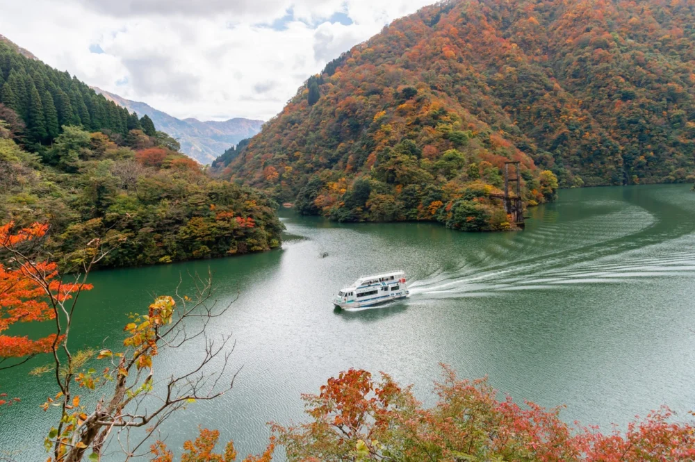 Autumn Shogawa Gorge Pleasure Boat